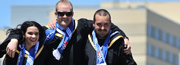 Students Celebrating post Convocation at the Orillia Campus